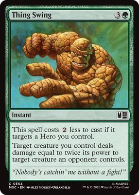 Thing Swing card from Commander: Marvel Super Heroes