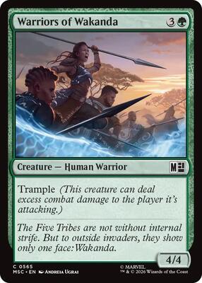 Warriors of Wakanda card from Commander: Marvel Super Heroes