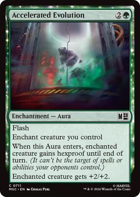 Accelerated Evolution card from Commander: Marvel Super Heroes
