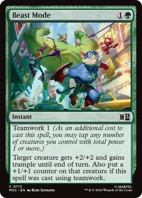Beast Mode card from Commander: Marvel Super Heroes
