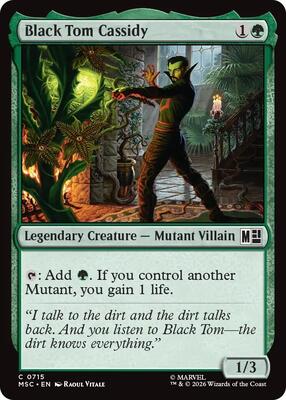 Black Tom Cassidy card from Commander: Marvel Super Heroes