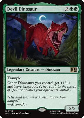 Devil Dinosaur card from Commander: Marvel Super Heroes
