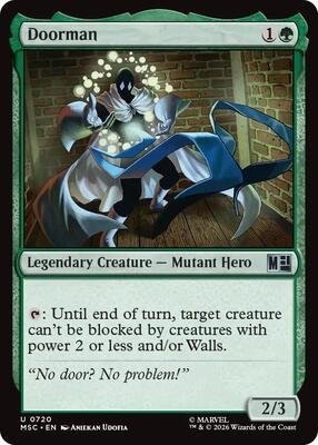 Doorman card from Commander: Marvel Super Heroes