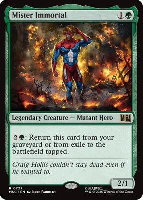 Mister Immortal card from Commander: Marvel Super Heroes
