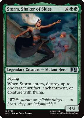 Storm, Shaker of Skies card from Commander: Marvel Super Heroes