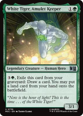 White Tiger, Amulet Keeper card from Commander: Marvel Super Heroes