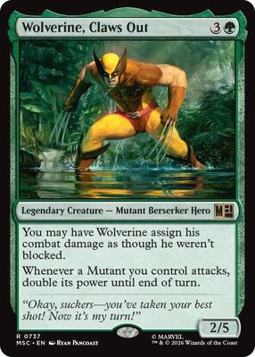 Wolverine, Claws Out card from Commander: Marvel Super Heroes