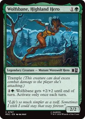 Wolfsbane, Highland Hero card from Commander: Marvel Super Heroes