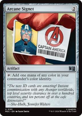 Arcane Signet (0191) card from Commander: Marvel Super Heroes