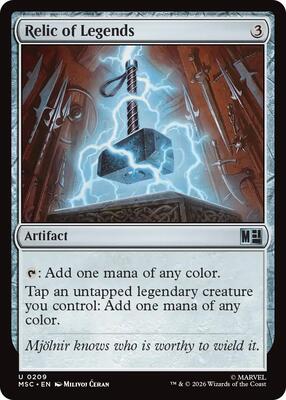 Relic of Legends card from Commander: Marvel Super Heroes