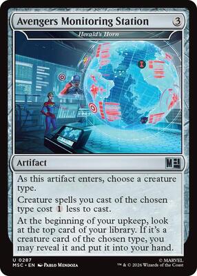 Avengers Monitoring Station - Herald's Horn card from Commander: Marvel Super Heroes