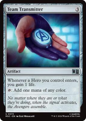 Team Transmitter card from Commander: Marvel Super Heroes