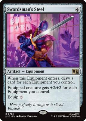 Swordsman's Steel card from Commander: Marvel Super Heroes