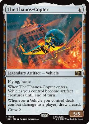 The Thanos-Copter card from Commander: Marvel Super Heroes
