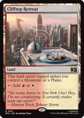 Clifftop Retreat card from Commander: Marvel Super Heroes