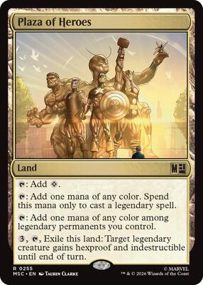 Plaza of Heroes card from Commander: Marvel Super Heroes