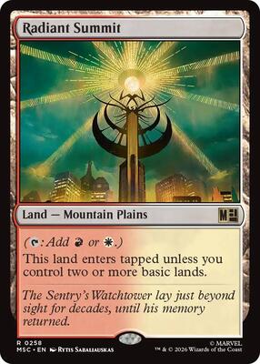 Radiant Summit card from Commander: Marvel Super Heroes