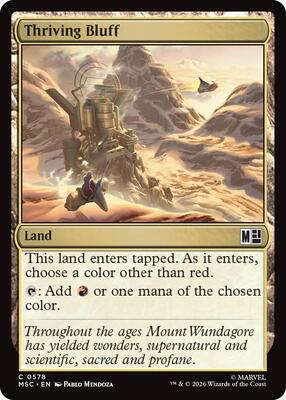 Thriving Bluff card from Commander: Marvel Super Heroes