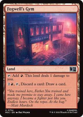 Fogwell's Gym card from Commander: Marvel Super Heroes