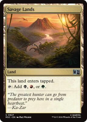Savage Lands card from Commander: Marvel Super Heroes