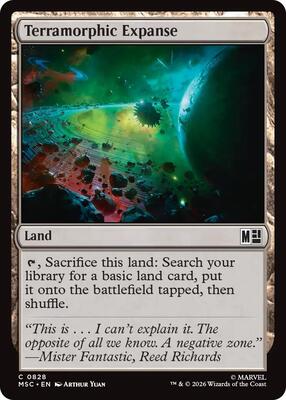 Terramorphic Expanse (0828) card from Commander: Marvel Super Heroes