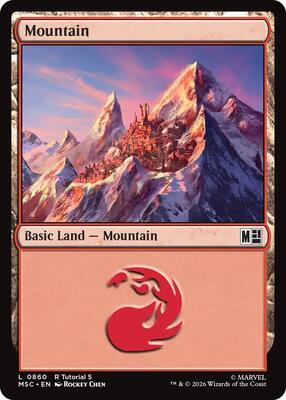 Mountain (0860) card from Commander: Marvel Super Heroes