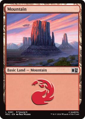 Mountain (0861) card from Commander: Marvel Super Heroes