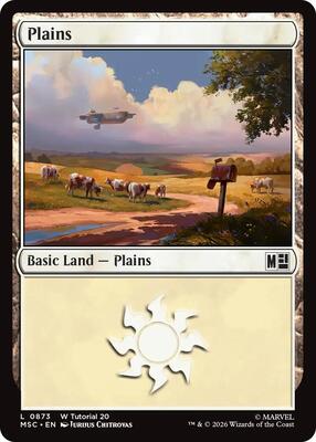 Plains (0873) card from Commander: Marvel Super Heroes
