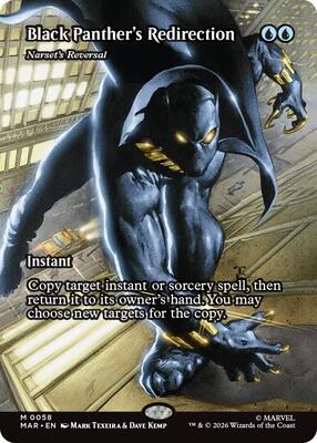 Black Panther's Redirection - Narset's Reversal (Borderless) card from Marvel Universe Eternal-Legal