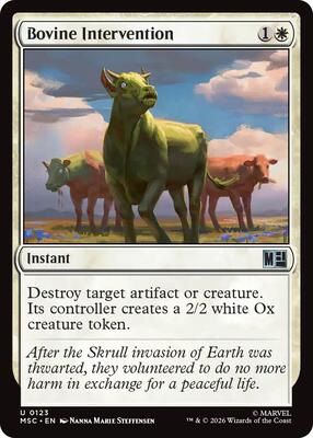 Bovine Intervention card from Commander: Marvel Super Heroes