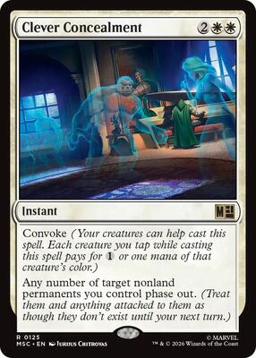 Clever Concealment (Surge Foil) card from Commander: Marvel Super Heroes
