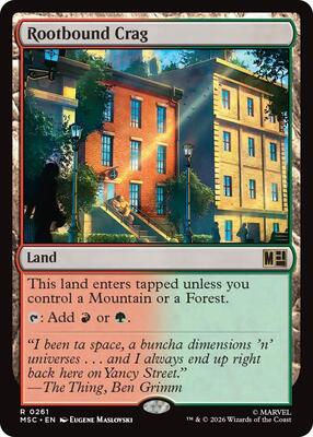 Rootbound Crag card from Commander: Marvel Super Heroes