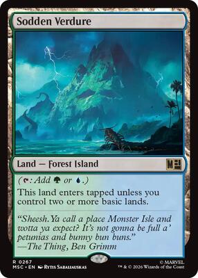 Sodden Verdure (Surge Foil) card from Commander: Marvel Super Heroes