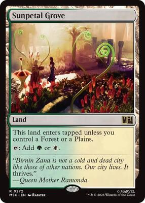Sunpetal Grove (Surge Foil) card from Commander: Marvel Super Heroes