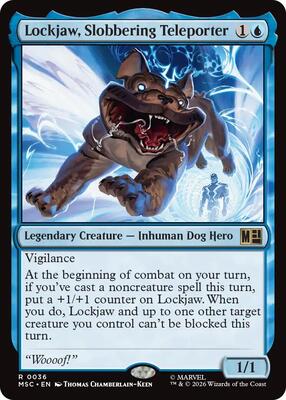 Lockjaw, Slobbering Teleporter (Surge Foil) card from Commander: Marvel Super Heroes
