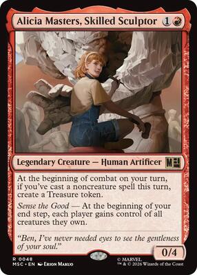 Alicia Masters, Skilled Sculptor card from Commander: Marvel Super Heroes
