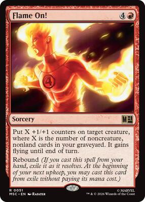 Flame On! (Surge Foil) card from Commander: Marvel Super Heroes