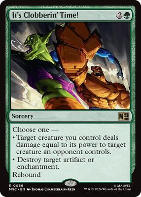 It's Clobberin' Time! card from Commander: Marvel Super Heroes