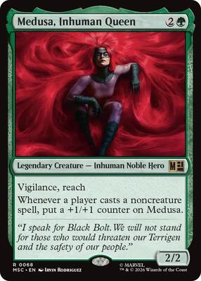 Medusa, Inhuman Queen card from Commander: Marvel Super Heroes