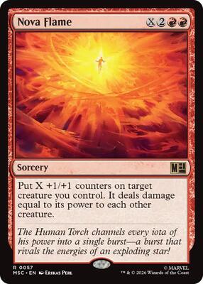 Nova Flame (Surge Foil) card from Commander: Marvel Super Heroes