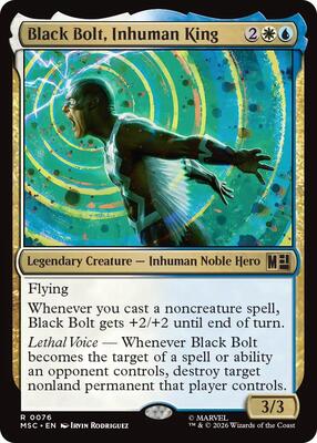 Black Bolt, Inhuman King (Surge Foil) card from Commander: Marvel Super Heroes
