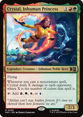 Crystal, Inhuman Princess card from Commander: Marvel Super Heroes