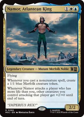 Namor, Atlantean King (Surge Foil) card from Commander: Marvel Super Heroes