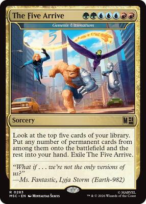 The Five Arrive - Genesis Ultimatum (Surge Foil) card from Commander: Marvel Super Heroes