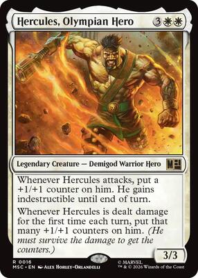 Hercules, Olympian Hero (Surge Foil) card from Commander: Marvel Super Heroes