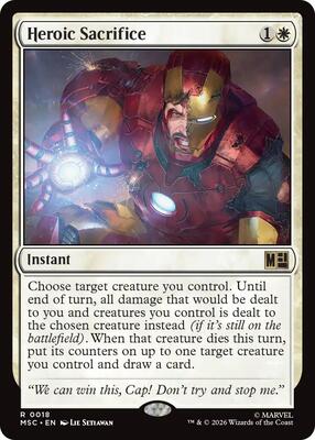 Heroic Sacrifice (Surge Foil) card from Commander: Marvel Super Heroes