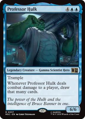 Professor Hulk (Surge Foil) card from Commander: Marvel Super Heroes