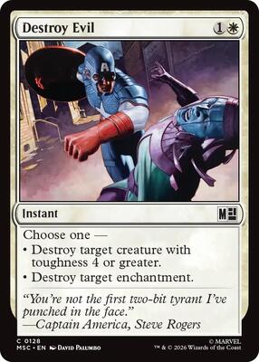 Destroy Evil (Surge Foil) card from Commander: Marvel Super Heroes