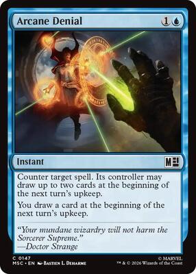 Arcane Denial (Surge Foil) card from Commander: Marvel Super Heroes