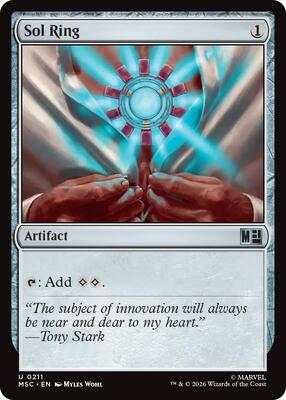 Sol Ring (0211) (Surge Foil) card from Commander: Marvel Super Heroes